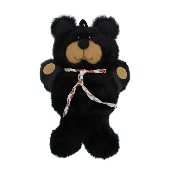 Vintage 1985 Hallmark Card Holder Christmas Stocking Plush Boy & Girl Teddy Bear - Picture 4 of 7